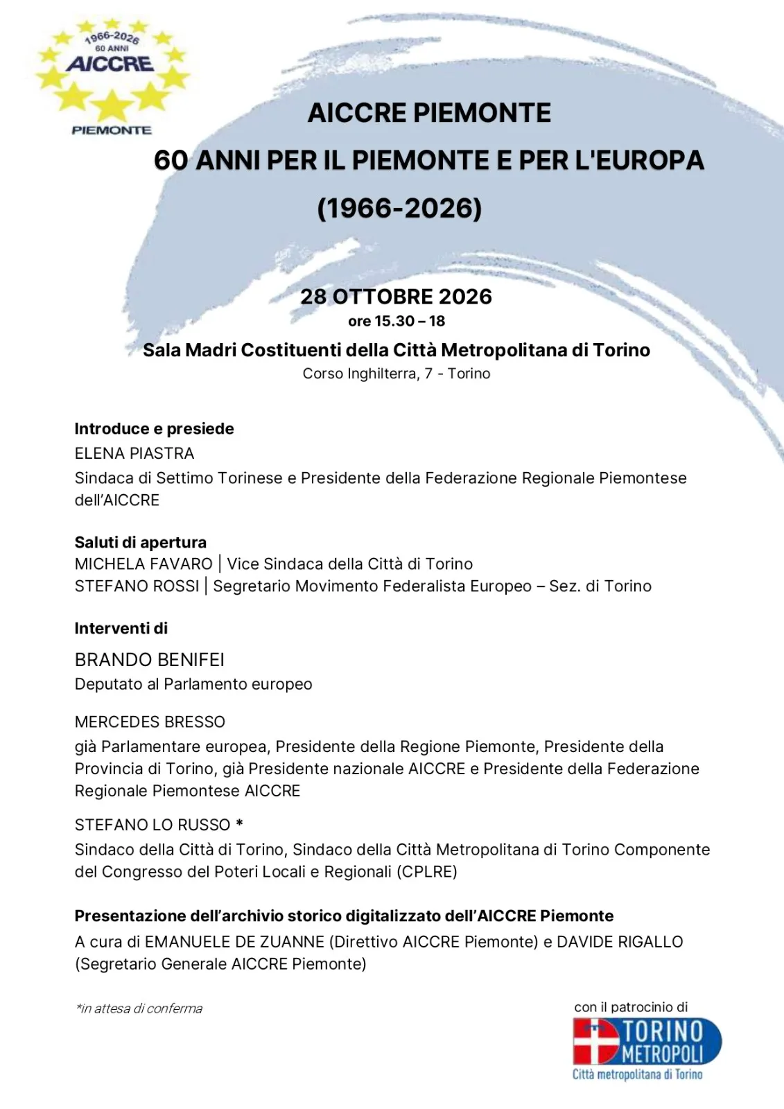 Assemblea Congressuale AICCRE Piemonte